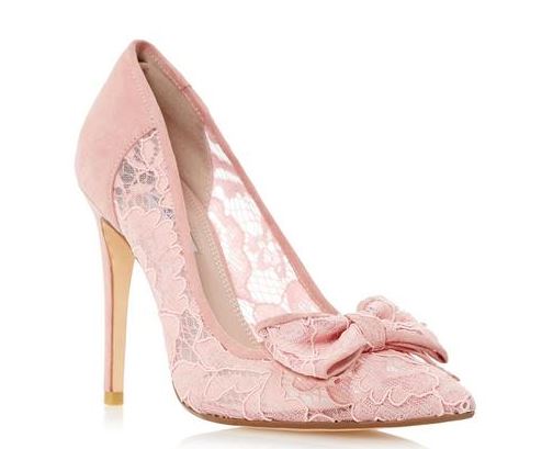 Dune 'Bodine' blush court shoes